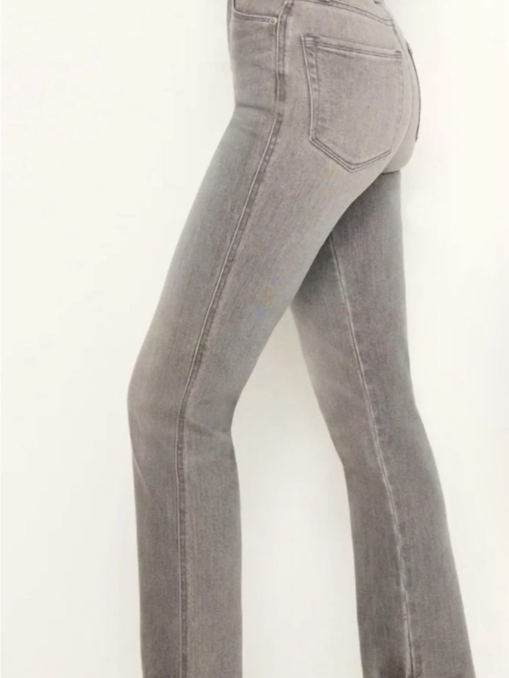 Good American Good Curve Straight grey denim 28” inseam